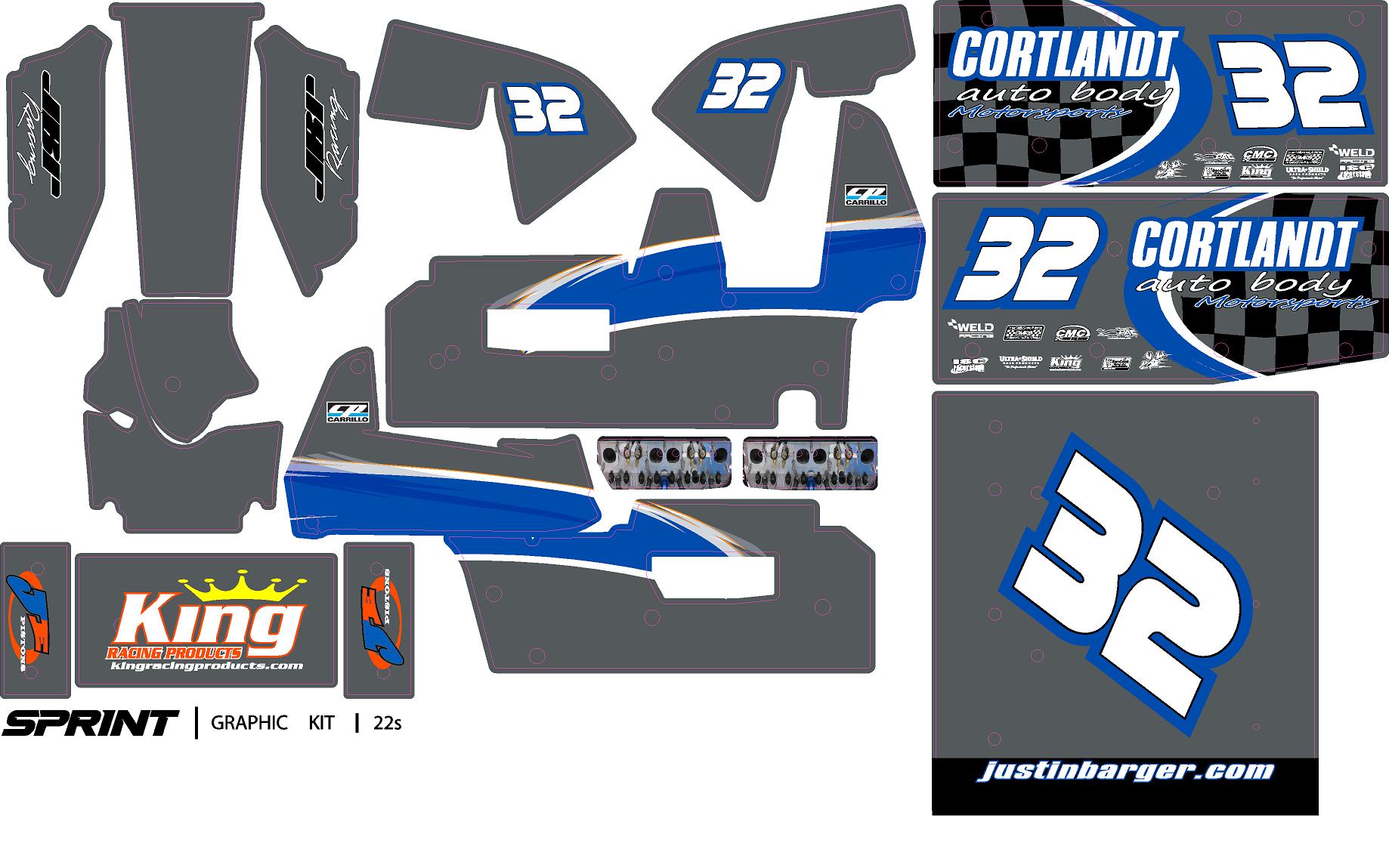 Justin Barger 32 losi sprint car wrap